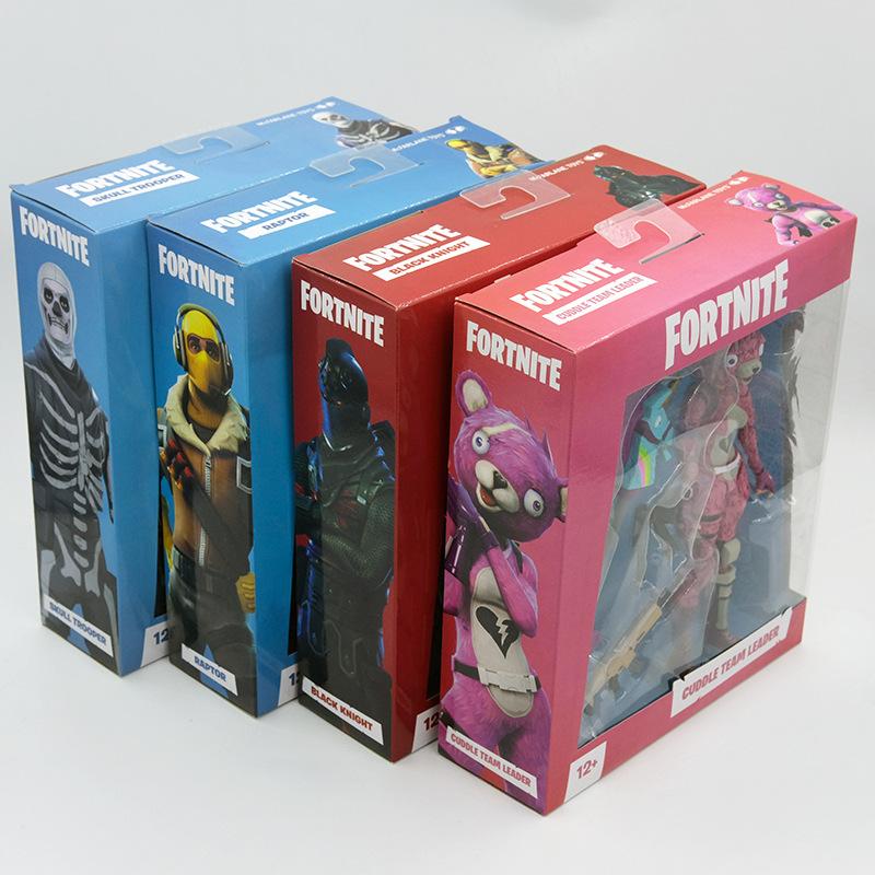 Fortnite Raptor Black Knight Skull Trooper Premium Cuddle Team Leader MogulMaster Action Figure Room Decoration Playthings Children Present