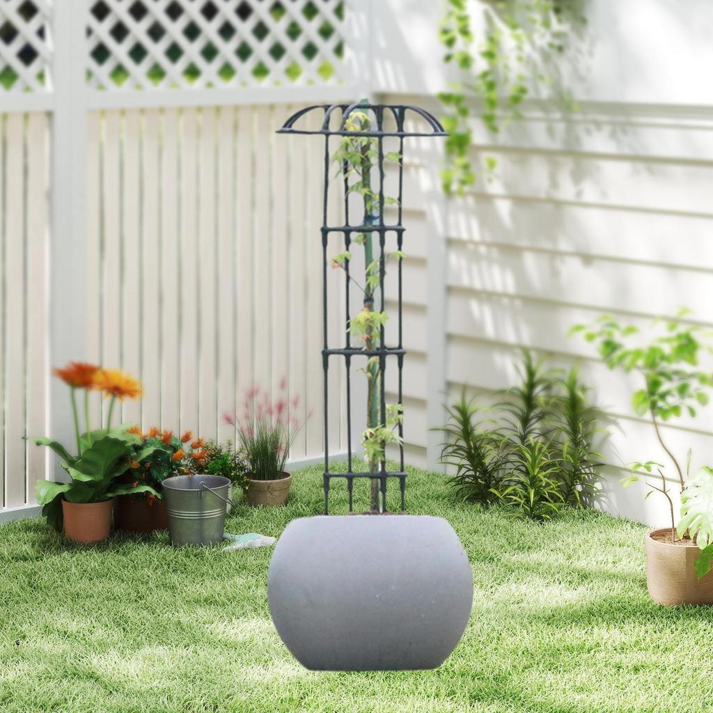 Garten Obelisk Rankgitter Blumenständer Topfpflanzen Stützgestell Vertikaler Schirmrahmen für