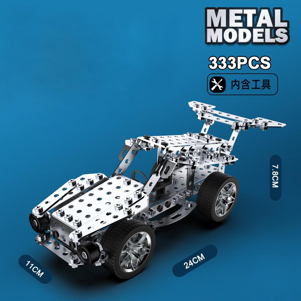 

3D Металевий Конструктор Креативна Модель Перегонового Позашляховика для DIY Гвинти та Гайки Розбірний Автомобіль Дитячі Навчальні Іграшки
