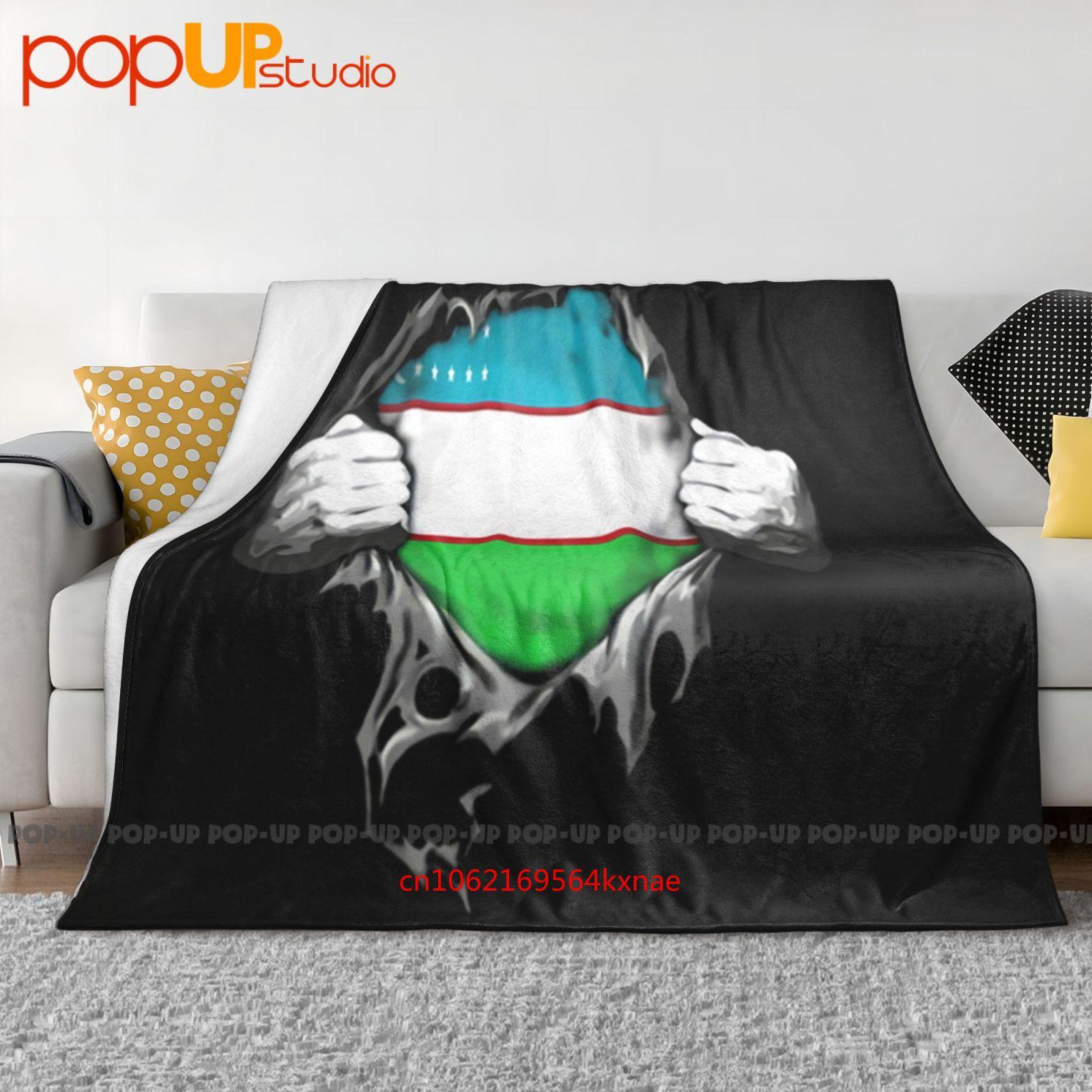 

Кровь Внутри Флаг Узбекистана Ультра-Мягкое Одеяло Стеганое Зимнее Покрытие для Дивана Покрывала для Кровати 30x40in