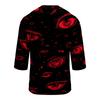 Men's Casual Halloween Print Crew Neck T Shirt Three Quarter Sleeve Top Comfortable Fit Lightweight Fabric Stylish Design