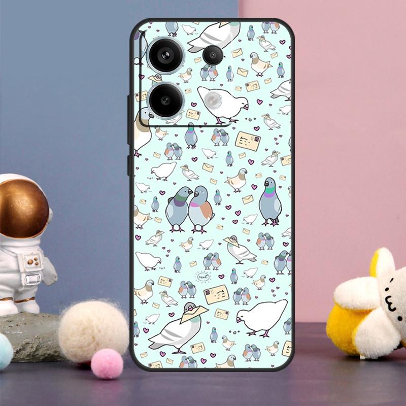 Pigeons Collage Case For Xiaomi Redmi Note 14 13 9 10 11 12 15 Pro Plus Redmi 15 15C 14C 10C 12C 13C Cover