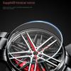 SVJ Genuine Car Wheel Hub Men's Watch Three-dimensional Brake Hollow Personality Dial Sports Car Modified Black Technology Waterproof