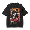 Manga Cowboy Bebop T Shirt Spike Spiegel Graphic Tshirt Washed Oversized TShirt Men Women Clothes Short Sleeve Cotton Tees