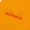Rhodia PU Leather Cover, Orange (A5 Stapled Notebook with 5mm Orange Grid)
