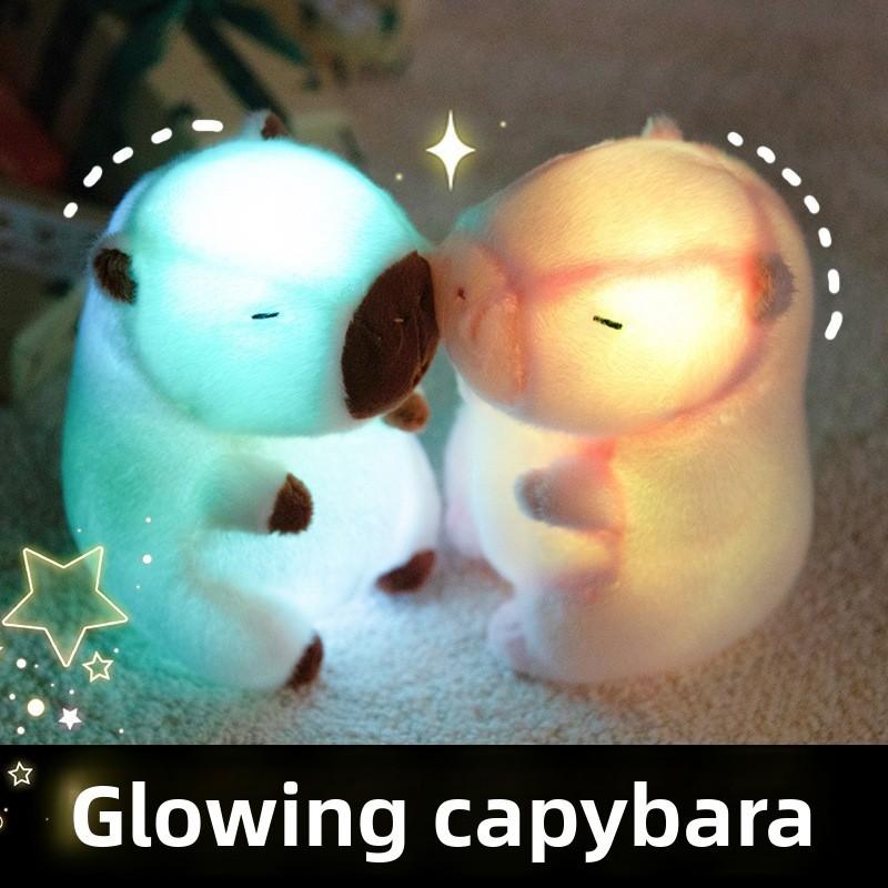 Plush Toys Capybara That Emit Light Childrens Cartoon Animal Toys Gifts Holiday