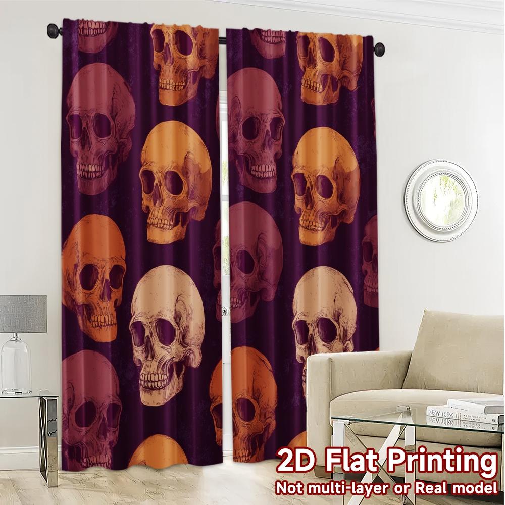 2D Flat Printing  JIT 2pcs   Curtains (Without Rod) Eternal Dance Modern Curtain Fabric Prints Light Filtering Curtains Versatile