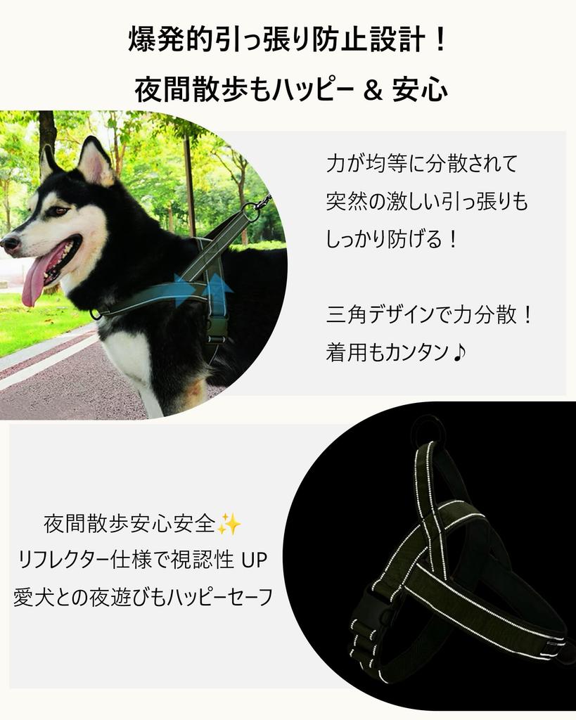 PawishPeace Dog Harness for Medium and Large Perfect for and Outings Dogs, Breathable, Anti-Slip, Anti-Pull, Reflective, Adjustable, Walks, Training,