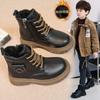 Children's Martin boots Handsome children's boots 2025 autumn and winter new velvet British boy short boots