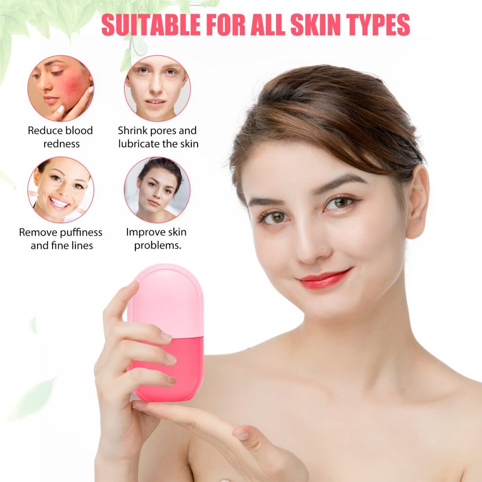 Ice Face Roller Mini Blue – Reusable Silicone Facial Ice Mold for Puffiness Relief and Contouring less