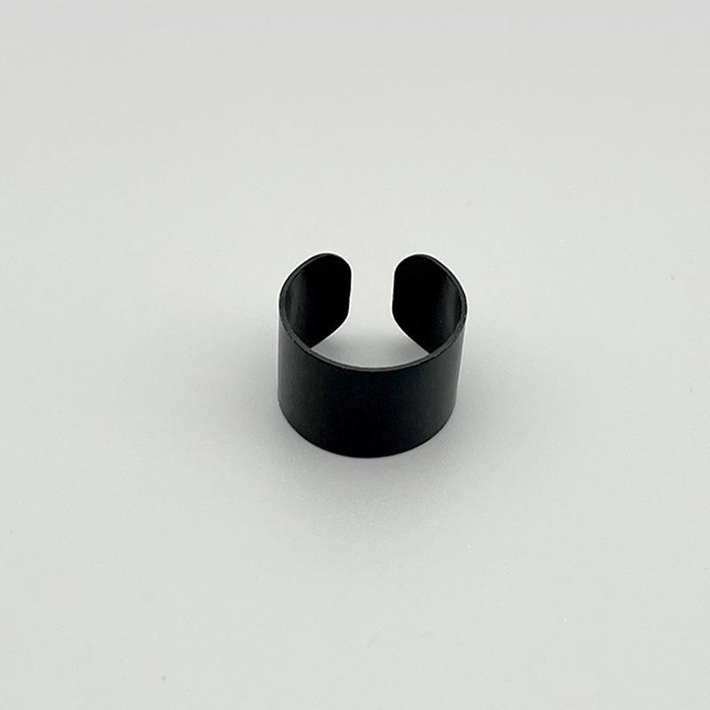 Retro 15mm Einfacher Schwarzer Breiter Ring Für Männer Punk Gothic Rock HIphop Offener Ring Biker Zubehör Unisex Designer Liebhaber Geschenk