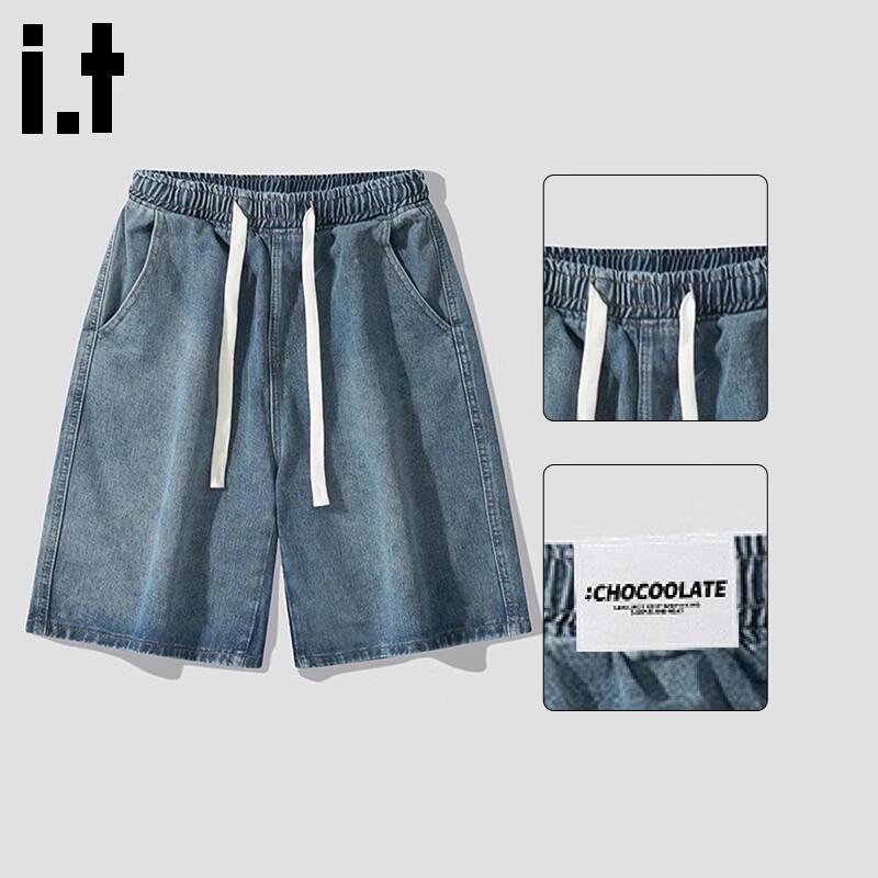 CHOCOOLATEit Men s Loose Straight Denim Shorts 3XL