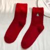 Polyester Soft Home Floor Socks Christmas Fluffy Socks Party Mink Fur Soft Sock Warm Christmas Embroidered Socks Home