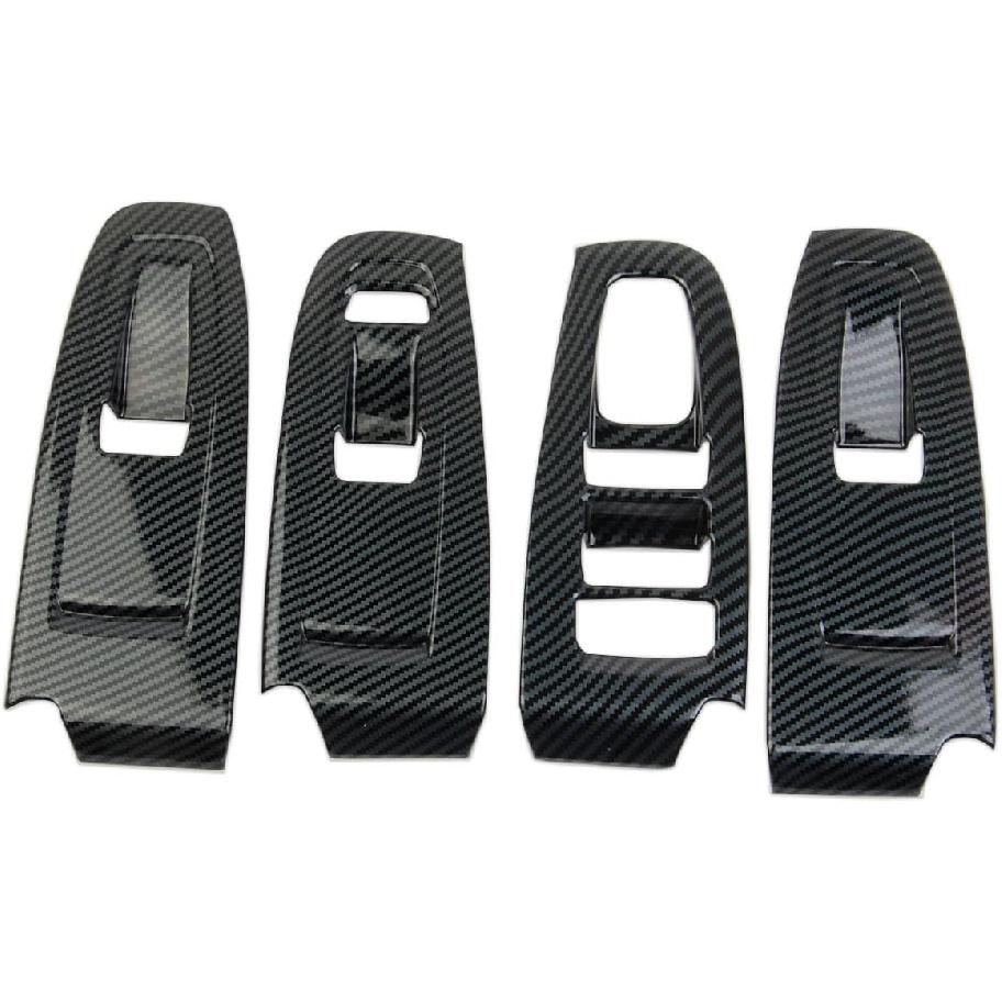 Carbon Fiber Style Interior Window Lift Switch Panel Cover Trims Accessoriess for 2018-2023 Subaru Crosstrek,2017-2023 Impreza,2022-2025 WRX