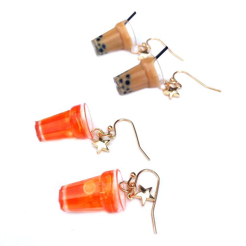 Iced Drink Charm Dangle Earrings