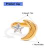 Sturdy Stainless Steel Moon And Star Ring Offering Comfort And Allrergy resistant Feature Suitable For Unique Gift Ideas