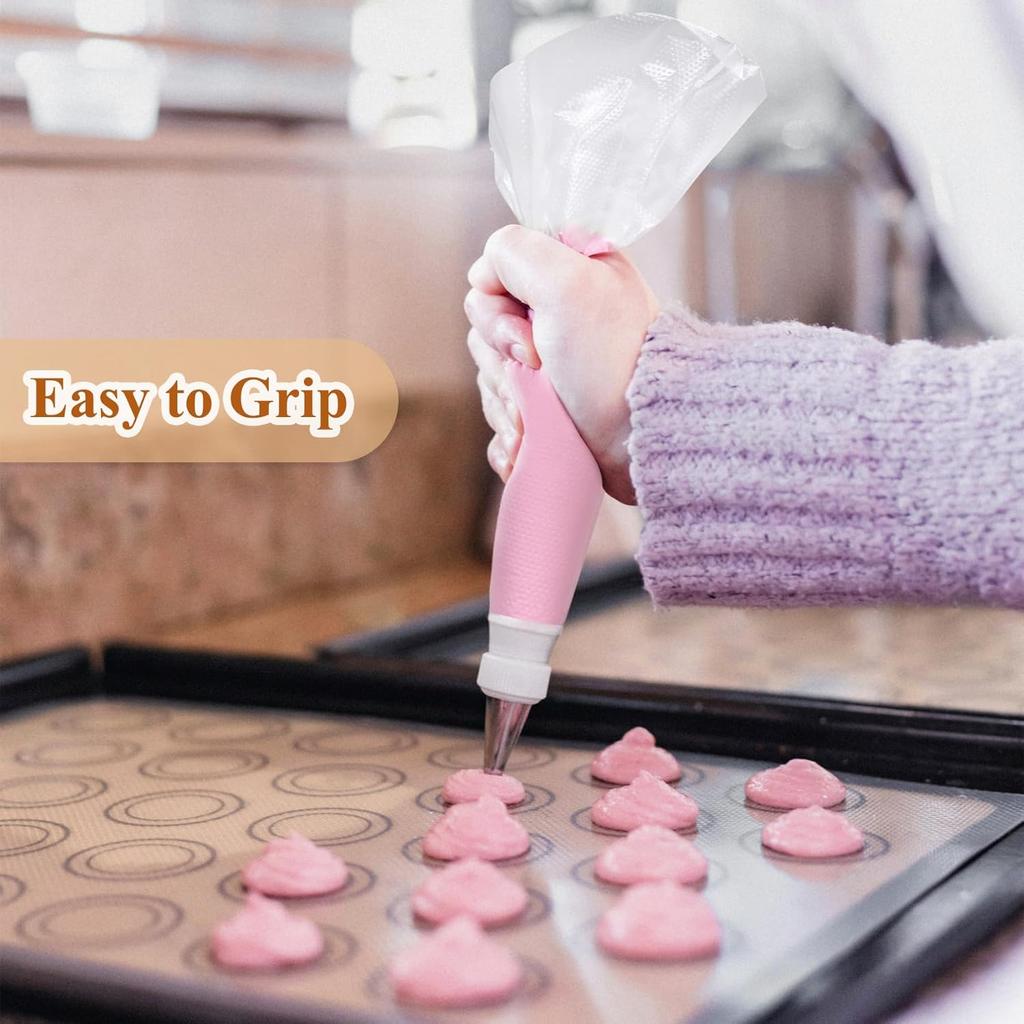 100Pcs Disposable Piping Bags, 13 Inch Anti Burst Pastry Bags - Icing Piping Bags for Frosting - Suitable for Baking and Cake Decorating