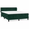 Maison Exclusive - Sommier à lattes de lit et matelas Vert foncé 140x200cm Velours