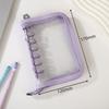 A7 Glitter Laser Star Zipper Binder Photo Card Collection Book Postcard Organizer Diary Notebook School Stationery