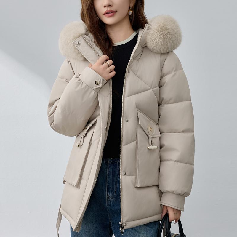 Sleeves Detachable Fashion Woman Parkas Winter Coats Hooded Faux Fur Collar Thick Warm Outerwears Women's Jackets