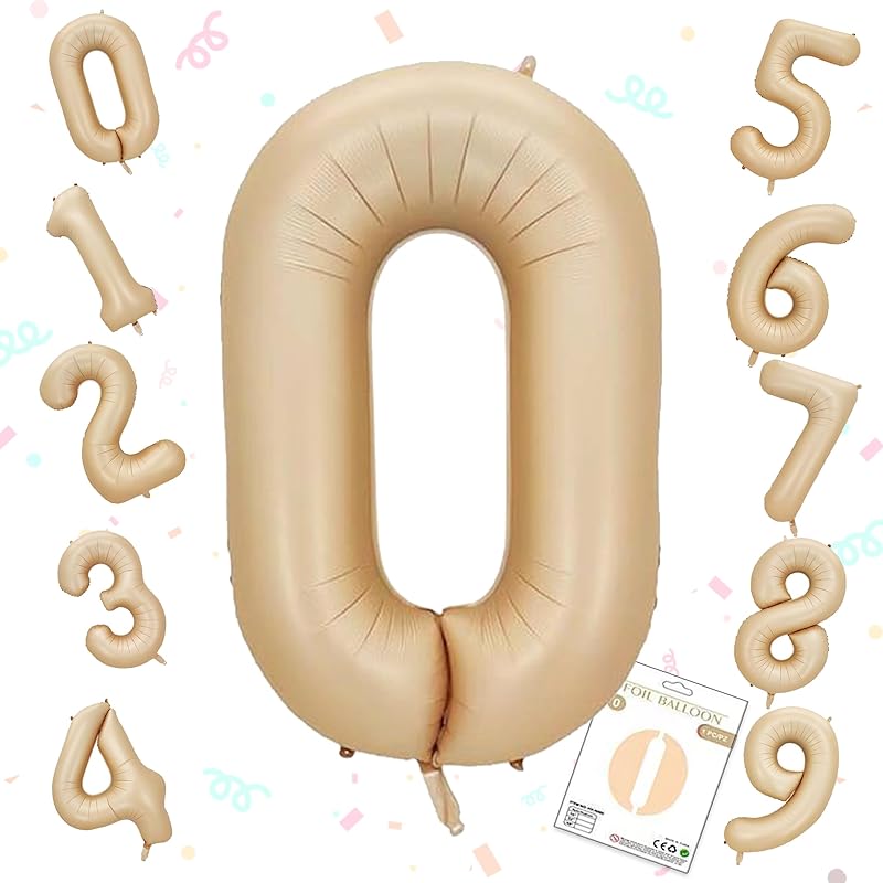 Large Number Balloons, 40-inch Aluminum Number Balloons, Approx. 100cm, Perfect for Birthdays, Happy Birthdays, Decorations, Anniversaries,