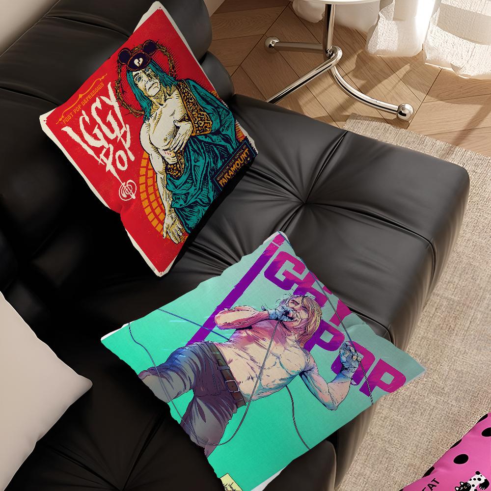 L-Iggy P-Pop Band Cushion Cover Pillow Cover Decor Pillowcase Printed Cushion Case for Couch
