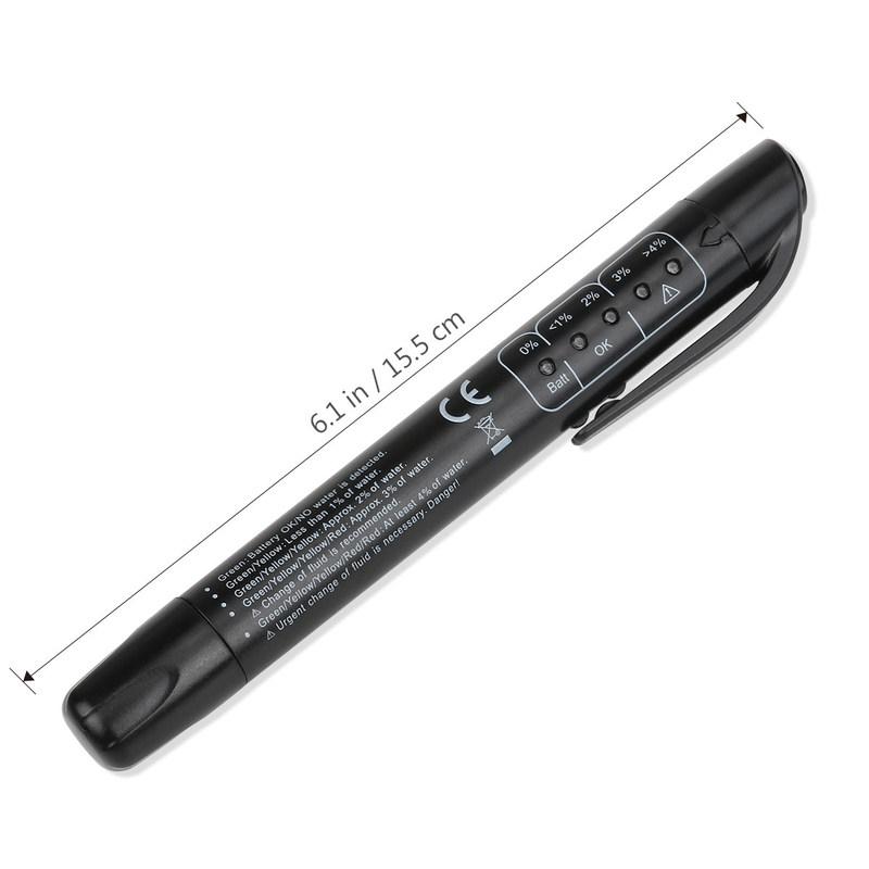 Leorx Brake Fluid Tester Pen Black Plastic Metal Car Maintenance Tool for Fluid 4 Indicator