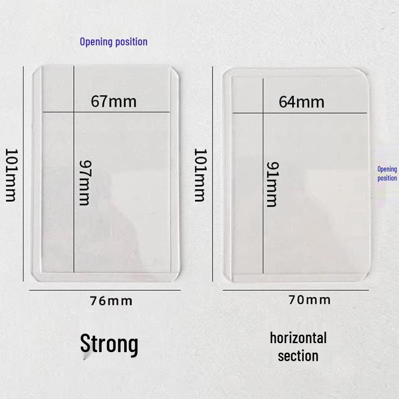 

Прозрачный утолщенный вертикальный чехол для карт — в корейском стиле, небольшой дизайн в стиле «кошачий айдол». Thickened Laminated Card Sleeve - Vertical