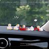 Cute Mini Duck Figurines Car Dashboard Accessories Fun Animal Car Rear View Mirror Decor Interior Ornaments Home Car Gifts