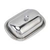 Stainless Steel Butter Dish HighGloss Dessert Bread Cheese Cake Box Food Storage Box with Lid