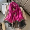 Luxury Shiny Diamond Scarf Silk Women Hijab Soft Wool Shawls and Wraps Large Thin Scarves Foulard Female Bufanda New