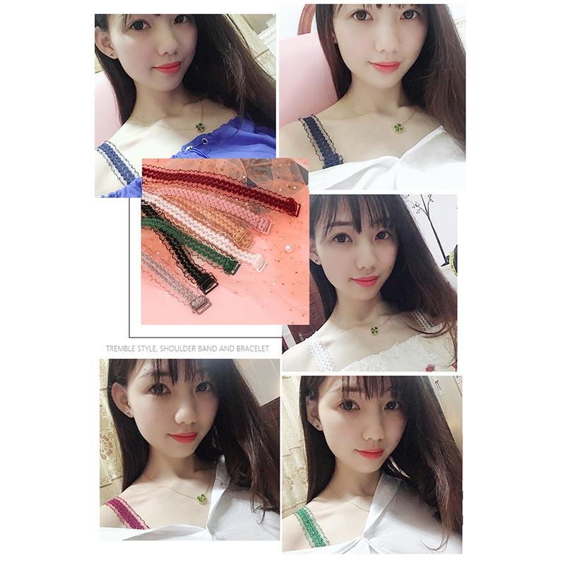 Sexy Dress Lace Bra Shoulder Strap for Women Adjustable DIY Flower Underwear Strap Elastic Anti-slip Buckle Lingerie Strap Bel