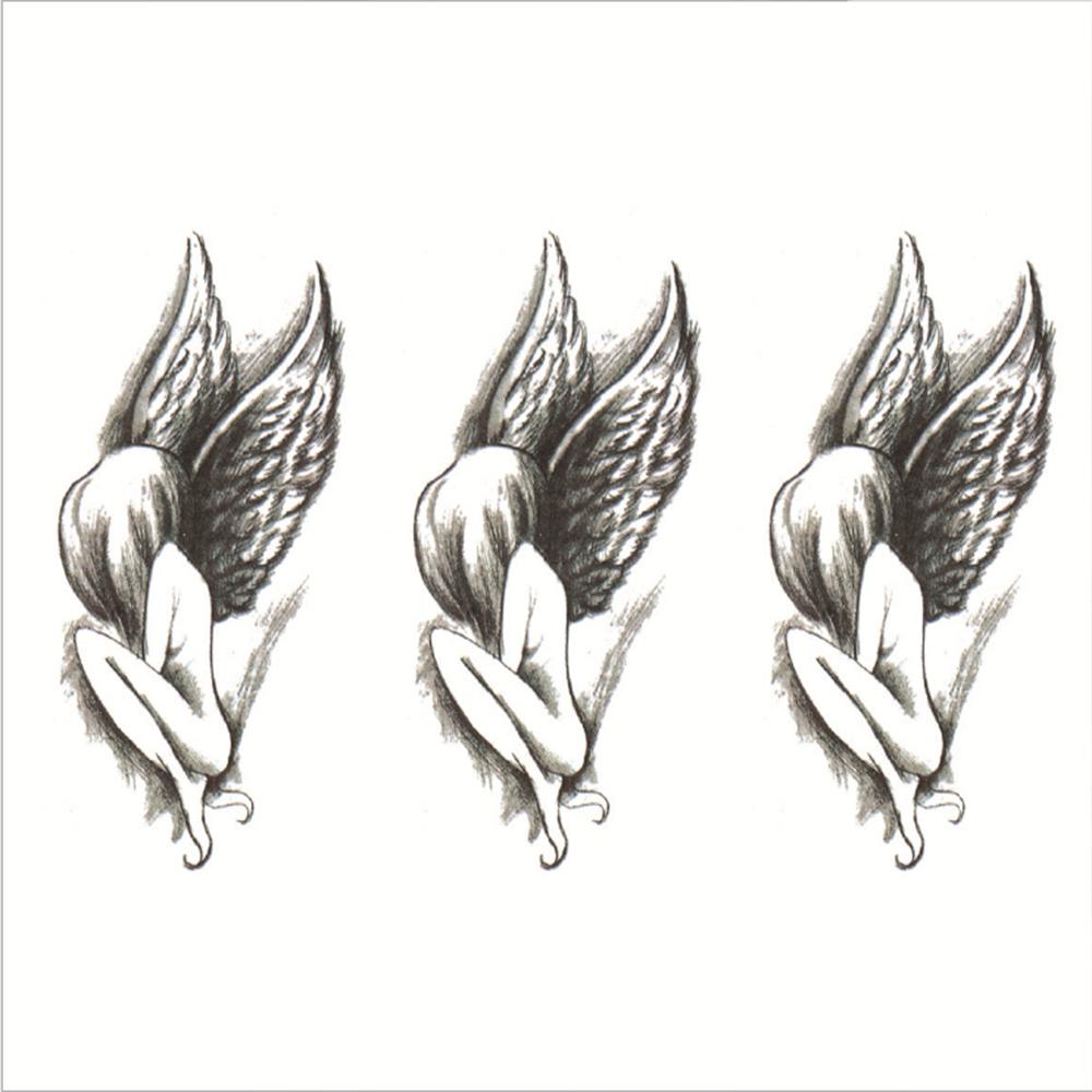 Tattoo Stickers Girl Angel Wings Tattoo Sticker Waterproof Disposable Temporary Arm Ankle Arm Body Art 1PC