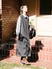 Vincent Navy Wool Tweed Long Vest_Dark Gray