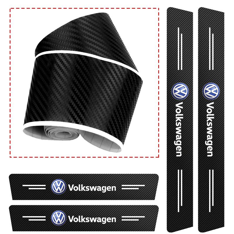 BIG1 High-quality Carbon Fiber Car Door Sill Protector Sticker For VW Golf Polo GTI Tiguan Touran Jetta Passat CC T5 Scirocco Magotan