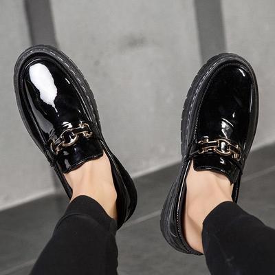 Men's Casual Shoes  British Leather Shoes Student Korean Version  Trendy Society  Youth Breathable Men's Shoes Business Small Leather Shoes