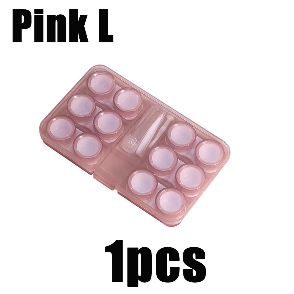 1pcs Contact Lens Cases Portable Plastic Storage Box With Tweezer Suction Stick Set Or Travel Holiday Contact Lenses Organizer