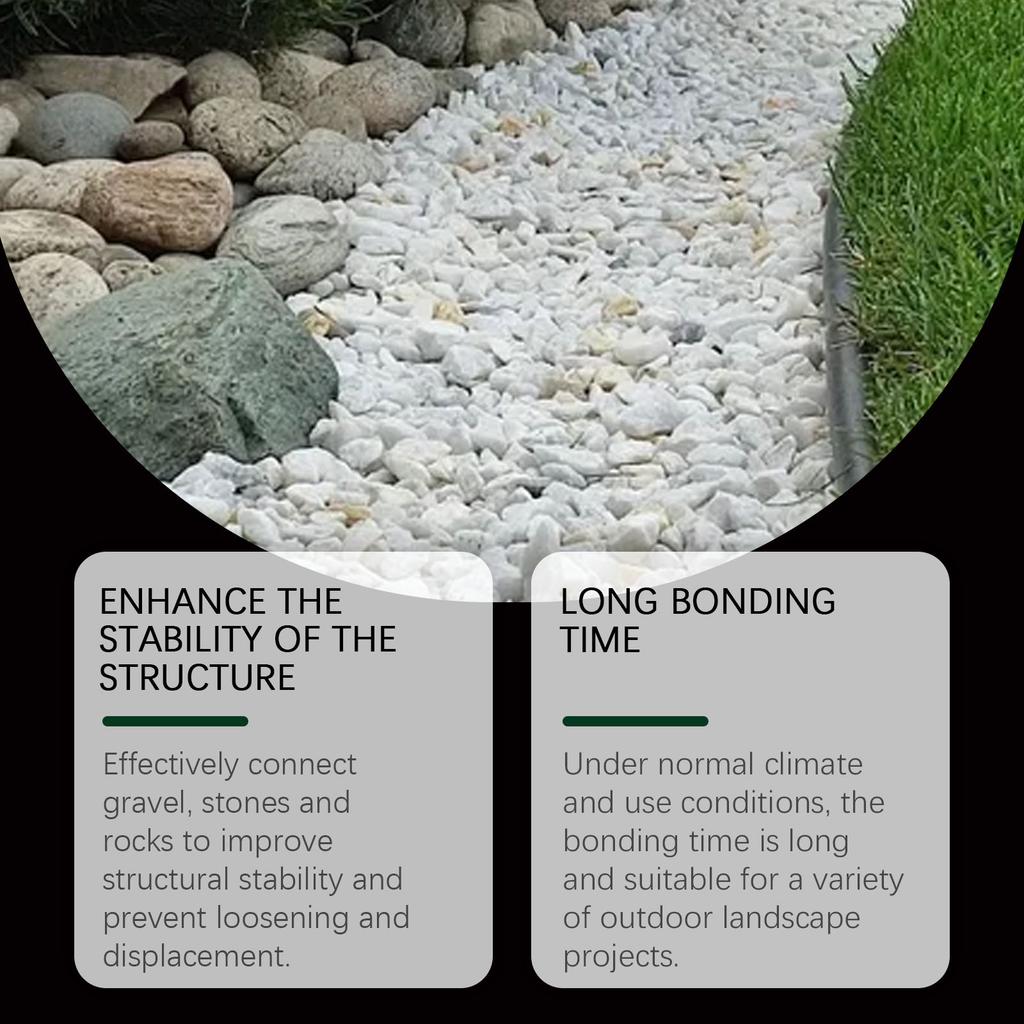Vyreth Gravel Fixing Glue 237ml Waterproof Frost Resistant Transparent Adhesive for Pebbles Sawdust Courtyard Paving