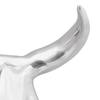 Bull Skull Sculpture Silver 34 x 13 x 53 cm Aluminium
