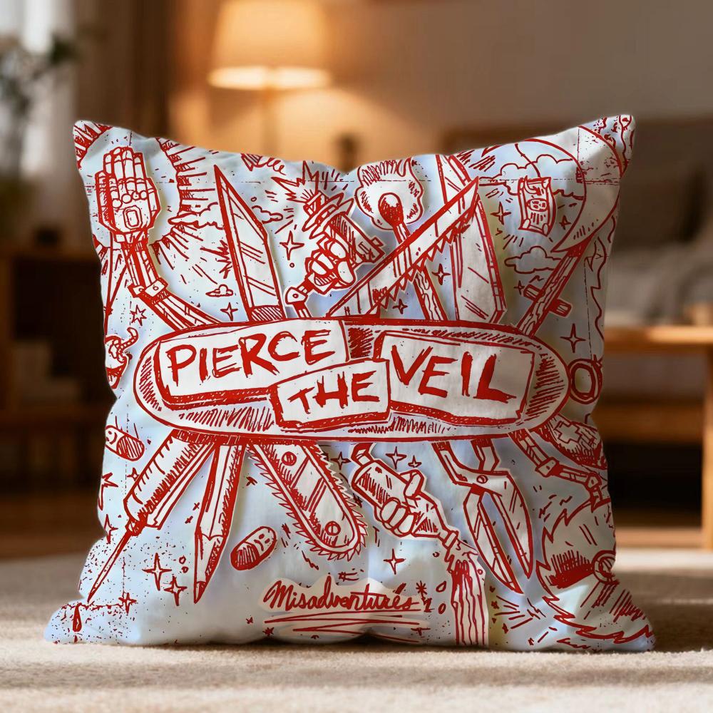 Popular PPierce The Veiler Cushion Cover Soft Washable Pillow Case Multi-Scene for Couch Bed Travel Office Use