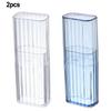 Accessories Storage Box Portable Small Sorting Organizer 2Pcs 3.4*2.1*10.4cm Classified PP Plastic Transparent