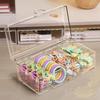 1/4 Grid Makeup Brushes Storage Box Clear Hair Accessory Jewelry Box With Lid Dustproof Makeup Sponges Organizer