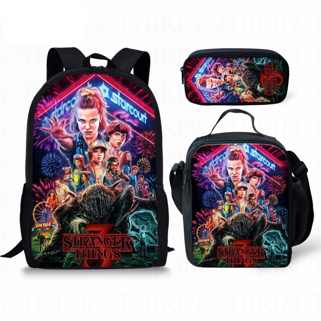 Stranger Things Student backpack three piece set CLE
