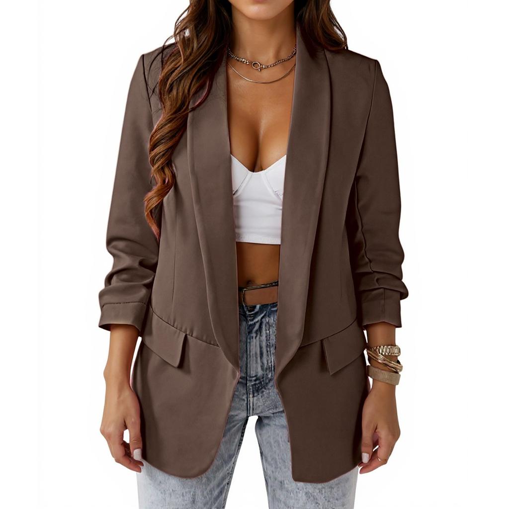 Women Trench Coat Open Front Cardigan Jacket Coat Shawl Cape Cloak Mantle Plus