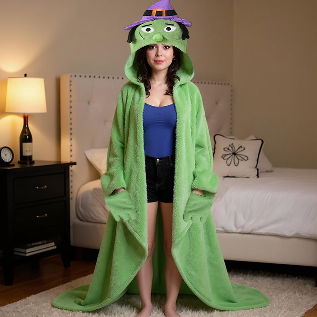Hooded Halloween Blanket, Suitable For Halloween Decoration
