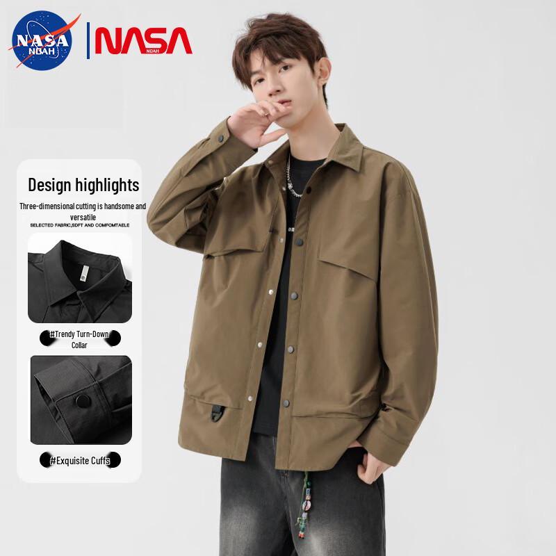 

NASA NOAH Men s Casual Lapel Shirt Jacket M