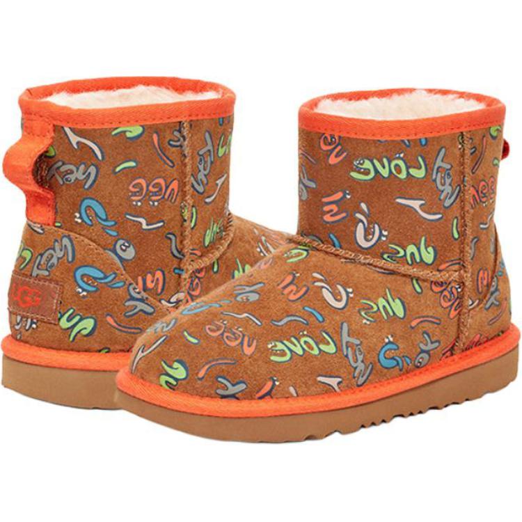 UGG Classic Mini Soft Comfortable Non-Slip Durable Kids Boots Kids Boots Brown 1103615T-CHE
