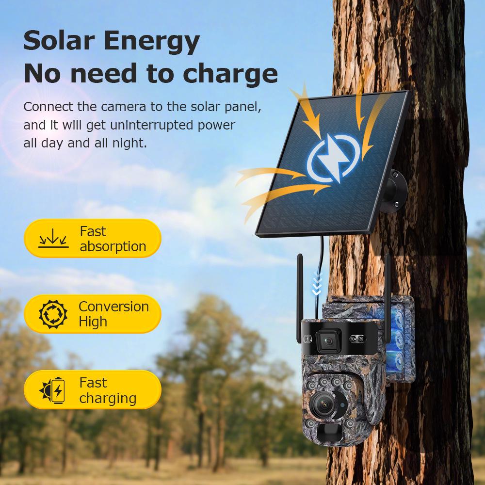 Cross-Border Solar Camouflage HD Night Vision Camera with Low Power Use