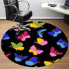 1pc Butterfly PatternChair Carpet for Office, Indoor Non-Slip Washable Polyester Fiber Carpet, Mat For Office, Machine Washable