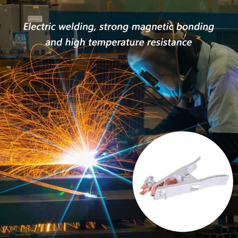 Industrial Grades Magnetic Welding Clamps 132 Nonslip Design Heat Resistant Steel Construction Secure Current Transfer